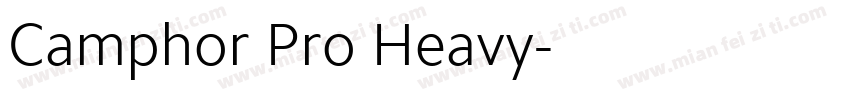 Camphor Pro Heavy字体转换